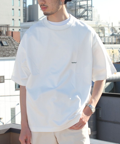 GYMPHLEX（ジムフレックス）の「GYMPHLEX/ジムフレックス　クルーネック ショートスリーブTEE　CREWNECK SHORTSLEEVE TEE　J-9271 HWJ（Tシャツ/カットソー・メンズ・チャコールグレー/オフホワイト/ライトグレー/ブルー/ブルーグレー・S/M/L）」の6枚目の写真