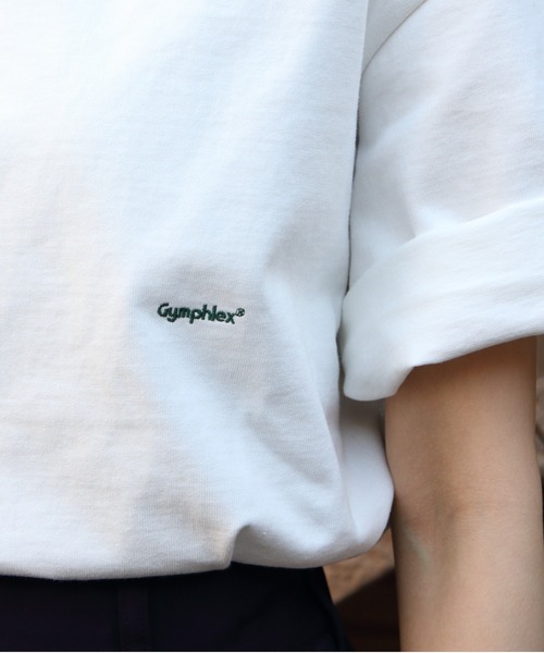 GYMPHLEX（ジムフレックス）の「GYMPHLEX/ジムフレックス　クルーネック ショートスリーブTEE　CREWNECK SHORTSLEEVE TEE　J-9271 HWJ（Tシャツ/カットソー・メンズ・チャコールグレー/オフホワイト/ライトグレー/ブルー/ブルーグレー・S/M/L）」の12枚目の写真
