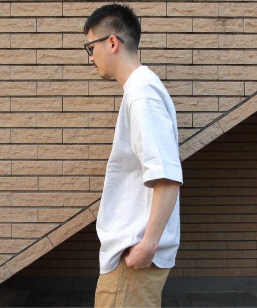 GYMPHLEX（ジムフレックス）の「GYMPHLEX/ジムフレックス　クルーネック ショートスリーブTEE　CREWNECK SHORTSLEEVE TEE　J-9271 HWJ（Tシャツ/カットソー・メンズ・チャコールグレー/オフホワイト/ライトグレー/ブルー/ブルーグレー・S/M/L）」の18枚目の写真