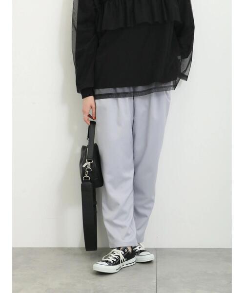 Samansa Mos2 blue(サマンサモスモスブルー)の「タックテーパードパンツ(その他パンツ・レディース・ブラック/グレー/キナリ・F)」の5枚目の写真