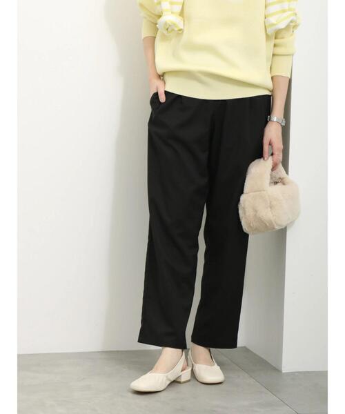 Samansa Mos2 blue(サマンサモスモスブルー)の「タックテーパードパンツ(その他パンツ・レディース・ブラック/グレー/キナリ・F)」の11枚目の写真