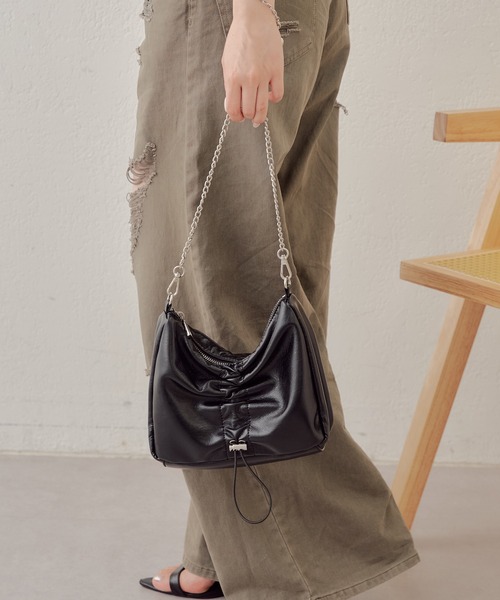 5色展開/完売カラー再販】チェーンドロストミニショルダーバッグ