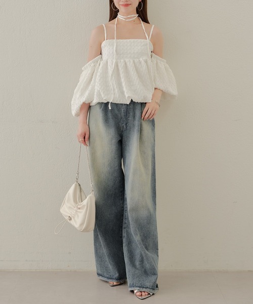 Chico(チコ)の「【5色展開/完売カラー再販】チェーンドロストミニショルダーバッグ(ショルダーバッグ・レディース・ブラック/シルバー/アイボリー/ブルー系その他2/ブラウン/ピンク・FREE)」の13枚目の写真