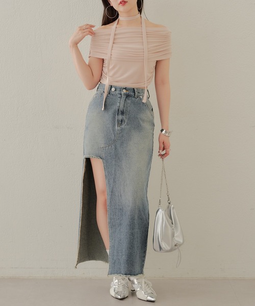 Chico(チコ)の「【5色展開/完売カラー再販】チェーンドロストミニショルダーバッグ(ショルダーバッグ・レディース・ブラック/シルバー/アイボリー/ブルー系その他2/ブラウン/ピンク・FREE)」の10枚目の写真