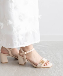 RANDA｜メタリックラインストラップサンダル | Rakuten Fashion