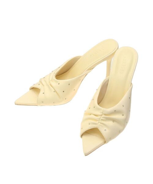 RESEXXY（リゼクシー）の「ギャザーデザインシャイニーサンダル（サンダル・レディース・イエロー/ピンク/ホワイト・LARGE/MEDIUM/SMALL）」の8枚目の写真