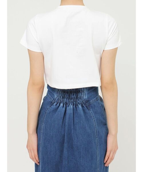 MERCURYDUO（マーキュリーデュオ）の「クロップドパールロゴTシャツ（Tシャツ/カットソー・レディース・ブラック/パープル/オフホワイト・FREE）」の18枚目の写真