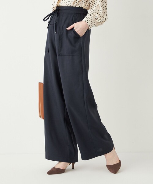 SHIPS Colors（シップス カラーズ）の「SHIPS Colors:〈洗濯機可能〉ベイカー イージー パンツ◇（その他パンツ・レディース・グレー/ベージュ/ネイビー・SMALL/MEDIUM/LARGE）」の3枚目の写真