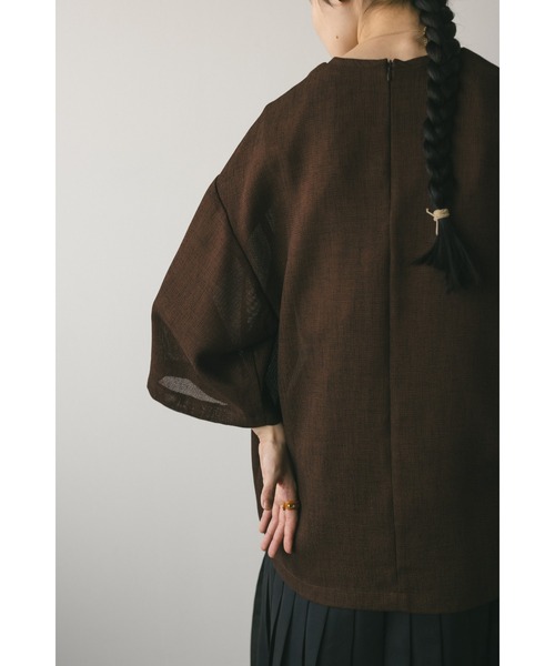 STYLEMIXER（スタイルミキサー）の「カラミレイヤートップス（シャツ/ブラウス・レディース・ミント/オレンジ/ブラウン/アイボリー・FREE）」の12枚目の写真