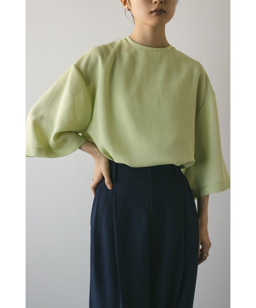 STYLEMIXER（スタイルミキサー）の「カラミレイヤートップス（シャツ/ブラウス・レディース・ミント/オレンジ/ブラウン/アイボリー・FREE）」の14枚目の写真