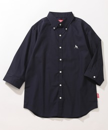 【Healthknit/ヘルスニット】ブロード ボタンダウン レギュラーカラー七分袖シャツ