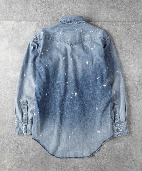 Wrangler（ラングラー）の「【Wrangler】１２７ＭＷＢＬＥＡＣＨ ウエスタンデニムシャツ（シャツ/ブラウス・メンズ・ライトインディゴブルー・XL/M/L）」の3枚目の写真