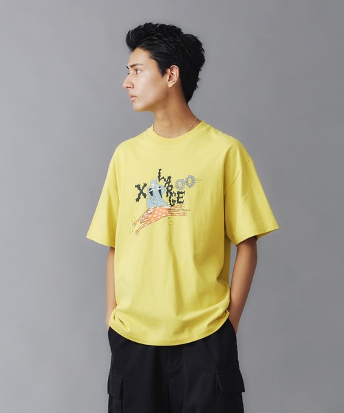 XLARGE(エクストララージ)の「CAT SUMMON S/S TEE(Tシャツ/カットソー・メンズ・ブラック/ホワイト/イエロー・S/M/L/XL)」の1枚目の写真