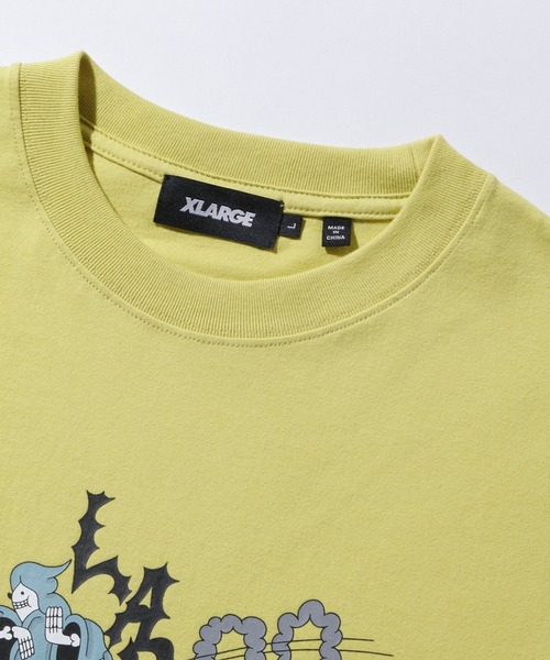 XLARGE(エクストララージ)の「CAT SUMMON S/S TEE(Tシャツ/カットソー・メンズ・ブラック/ホワイト/イエロー・S/M/L/XL)」の5枚目の写真