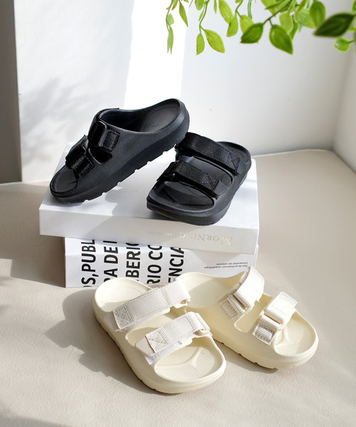 AmiAmi（アミアミ）の「軽量！柔らか ダブルベルトスポーツサンダル/キッズビーチサンダル（サンダル・キッズ・ブラック/ホワイト・17cm/22cm/21cm/20cm/19cm/18cm）」の12枚目の写真
