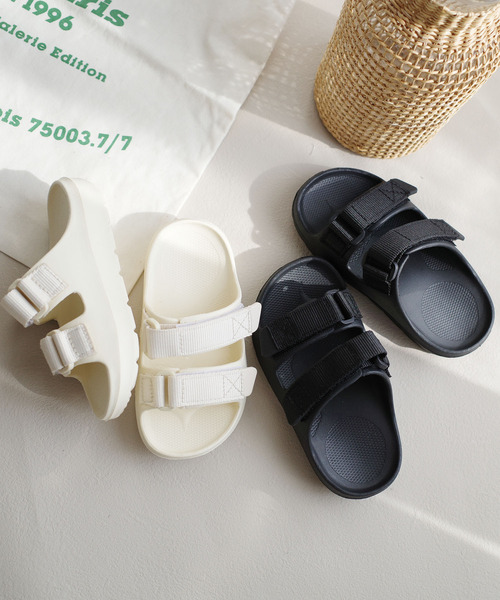 AmiAmi（アミアミ）の「軽量！柔らか ダブルベルトスポーツサンダル/キッズビーチサンダル（サンダル・キッズ・ブラック/ホワイト・17cm/22cm/21cm/20cm/19cm/18cm）」の10枚目の写真