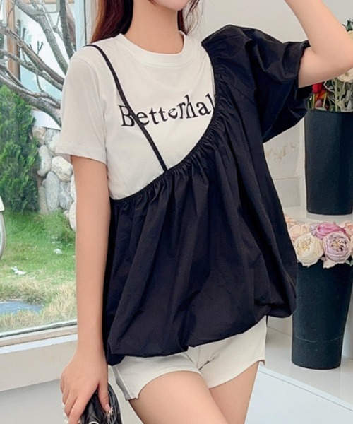 deux amour(ドゥーザムール)の「ワンショルダーレイヤードT(Tシャツ/カットソー・レディース・ブラック・FREE)」の14枚目の写真