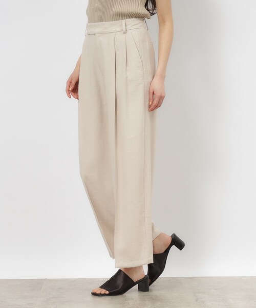 OPAQUE.CLIP（オペークドットクリップ）の「◆セットアップ対応 タックワイドパンツ【洗濯機洗い可】（その他パンツ・レディース・ネイビー/ライトベージュ/ブラウン系・38/36/42/40）」の14枚目の写真