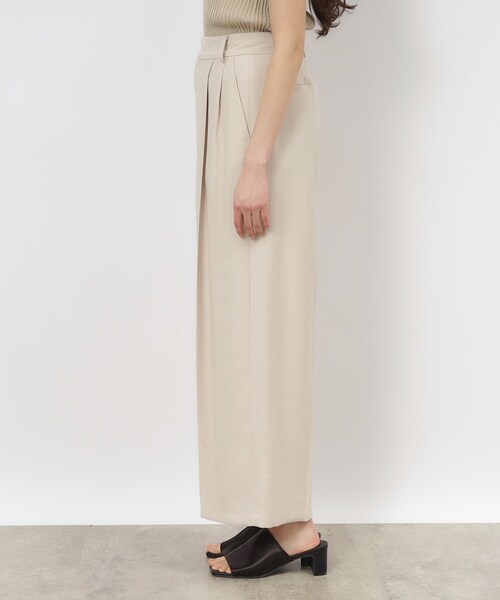 OPAQUE.CLIP（オペークドットクリップ）の「◆セットアップ対応 タックワイドパンツ【洗濯機洗い可】（その他パンツ・レディース・ネイビー/ライトベージュ/ブラウン系・38/36/42/40）」の7枚目の写真