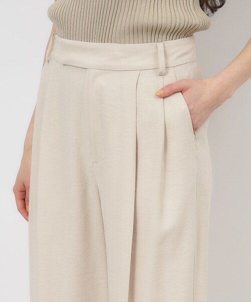 OPAQUE.CLIP（オペークドットクリップ）の「◆セットアップ対応 タックワイドパンツ【洗濯機洗い可】（その他パンツ・レディース・ネイビー/ライトベージュ/ブラウン系・38/36/42/40）」の9枚目の写真