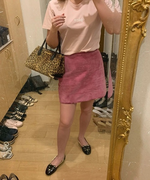 epine（エピヌ）の「epine embroidery tee baby pink（Tシャツ