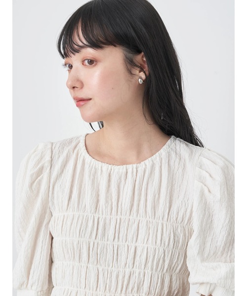 earth music&ecology(アースミュージックアンドエコロジー)の「ポコポコシャーリングトップス(Tシャツ/カットソー・レディース・イエロー/ホワイト/ライトグリーン・FREE)」の18枚目の写真