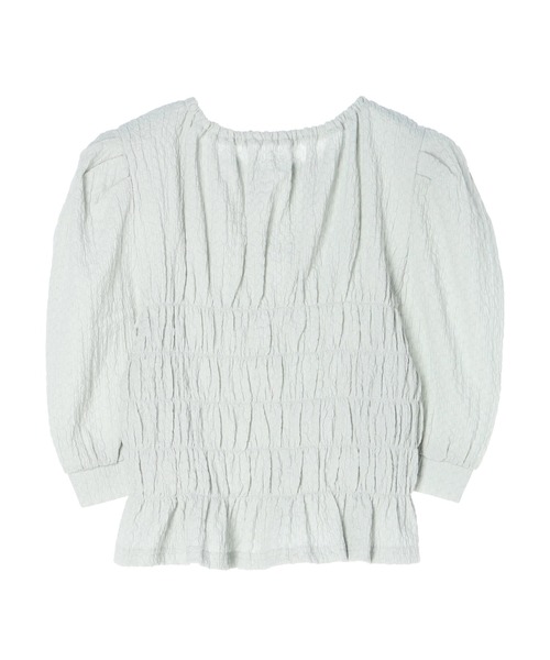 earth music&ecology(アースミュージックアンドエコロジー)の「ポコポコシャーリングトップス(Tシャツ/カットソー・レディース・イエロー/ホワイト/ライトグリーン・FREE)」の21枚目の写真