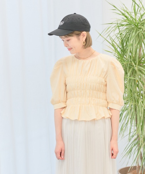 earth music&ecology(アースミュージックアンドエコロジー)の「ポコポコシャーリングトップス(Tシャツ/カットソー・レディース・イエロー/ホワイト/ライトグリーン・FREE)」の11枚目の写真