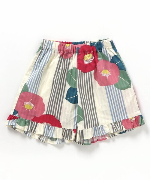 BREEZE（ブリーズ）の「【すっぽり着られる】GIRLSフリル甚平（浴衣・キッズ・ネイビー/イエロー/ピンク/レッド・130/140/90/100/120/80/110）」の6枚目の写真