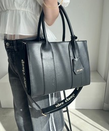 one after another NICE CLAUP | キーチャーム付きスクエアバッグ(ショルダーバッグ)