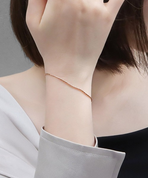 blackdia ocean（ブラックダイヤオーシャン）の「blackdia ocean スキンチェーンブレスレット（ブレスレット・レディース・ゴールド/シルバー/ピンクゴールド・FREE）」の3枚目の写真