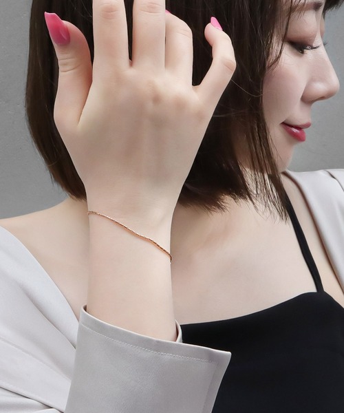 blackdia ocean（ブラックダイヤオーシャン）の「blackdia ocean スキンチェーンブレスレット（ブレスレット・レディース・ゴールド/シルバー/ピンクゴールド・FREE）」の7枚目の写真