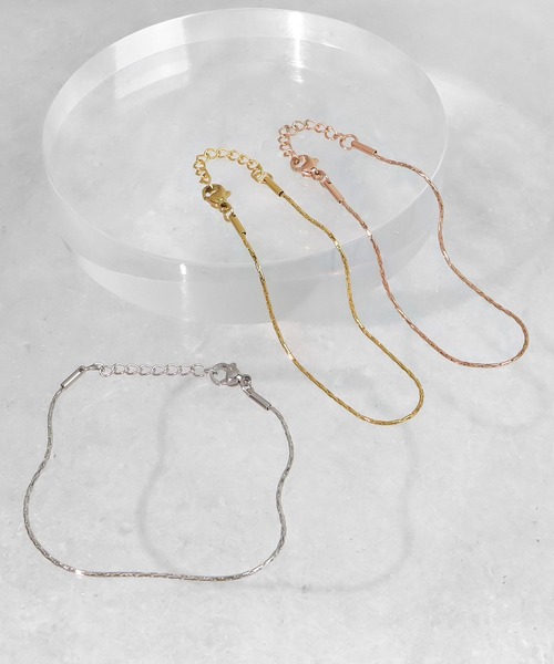 blackdia ocean（ブラックダイヤオーシャン）の「blackdia ocean スキンチェーンブレスレット（ブレスレット・レディース・ゴールド/シルバー/ピンクゴールド・FREE）」の8枚目の写真