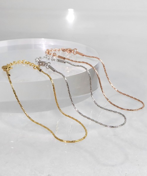 blackdia ocean（ブラックダイヤオーシャン）の「blackdia ocean スキンチェーンブレスレット（ブレスレット・レディース・ゴールド/シルバー/ピンクゴールド・FREE）」の9枚目の写真