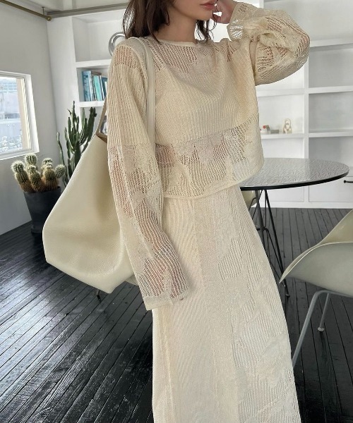 ウィルフリー willfully 24AWフリルチュールニット WILLFULLY official web store（ウィルフリーコウシキツウハン