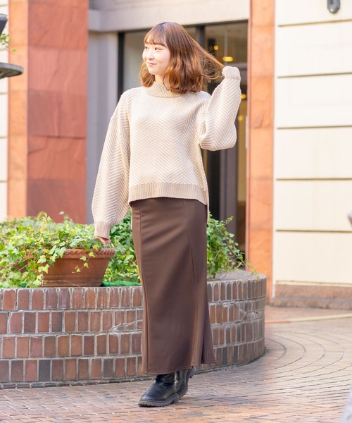 JEANS MATE（ジーンズメイト）の「【BOUNDARY/バウンダリー】マーメイドフレアスカート（スカート・レディース・ダークブラウン・LARGE/MEDIUM）」の3枚目の写真