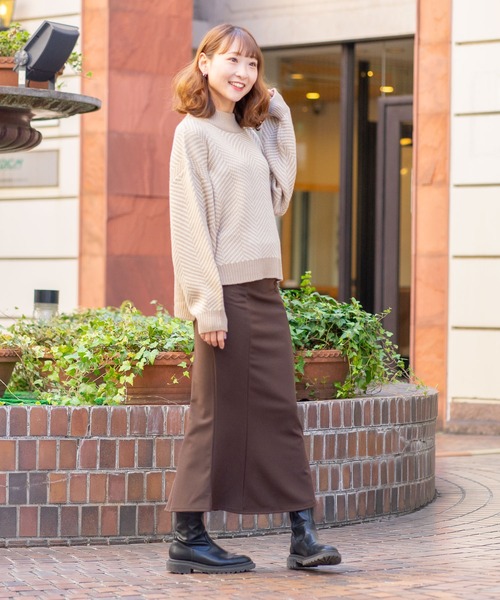 JEANS MATE（ジーンズメイト）の「【BOUNDARY/バウンダリー】マーメイドフレアスカート（スカート・レディース・ダークブラウン・LARGE/MEDIUM）」の10枚目の写真