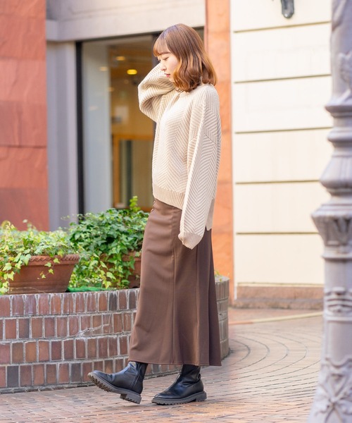 JEANS MATE（ジーンズメイト）の「【BOUNDARY/バウンダリー】マーメイドフレアスカート（スカート・レディース・ダークブラウン・LARGE/MEDIUM）」の5枚目の写真