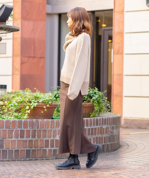 JEANS MATE（ジーンズメイト）の「【BOUNDARY/バウンダリー】マーメイドフレアスカート（スカート・レディース・ダークブラウン・LARGE/MEDIUM）」の6枚目の写真