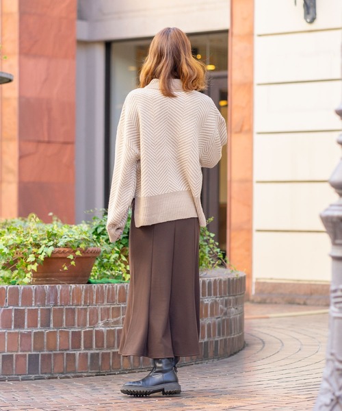 JEANS MATE（ジーンズメイト）の「【BOUNDARY/バウンダリー】マーメイドフレアスカート（スカート・レディース・ダークブラウン・LARGE/MEDIUM）」の7枚目の写真