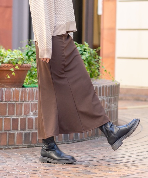 JEANS MATE（ジーンズメイト）の「【BOUNDARY/バウンダリー】マーメイドフレアスカート（スカート・レディース・ダークブラウン・LARGE/MEDIUM）」の15枚目の写真