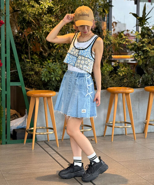 yuHELLO.SANFRANCISCOフラワーパッチワークキャミワンピー セール】【HELLO.SANFRANCISCO/ハローサンフランシスコ