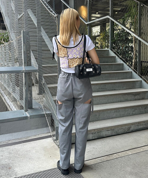 【HELLO.SANFRANCISCO/ハローサンフランシスコ】フラワーパッチワークビスチェキャミ（キャミソール）｜HELLO.SANFRANCISCO（ハローサンフランシスコ）