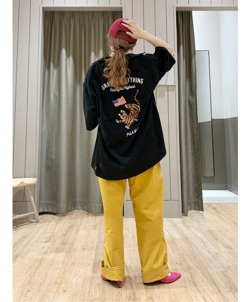 Right-on(ライトオン)の「半袖刺繍シャツ(シャツ/ブラウス・メンズ・ブラック/ホワイト×ブラック/キナリ・M/L/XL)」の16枚目の写真