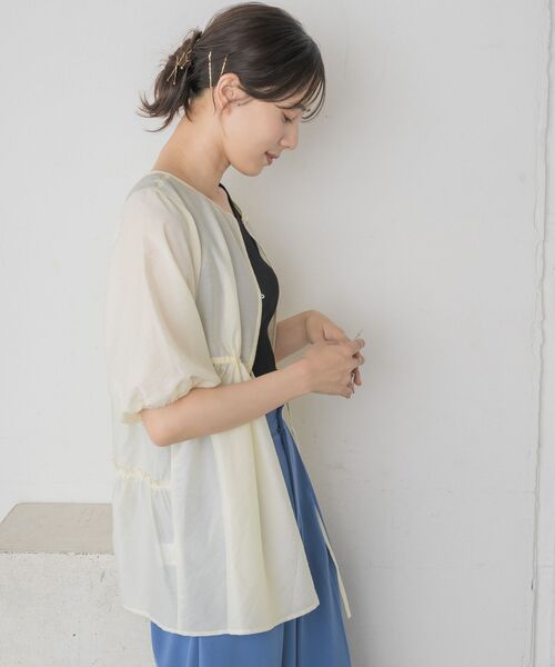 RETRO GIRL（レトロガール）の「袖ボリュームティアードチュニック（シャツ/ブラウス・レディース・イエロー/グリーン/ナチュラル・FREE）」の13枚目の写真