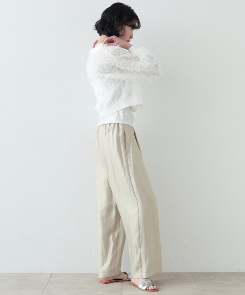 GALLEST（ギャレスト）の「◆シャギージャカードカーディガン（カーディガン/ボレロ・レディース・ブラック/ホワイト・38）」の4枚目の写真