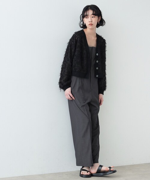 GALLEST（ギャレスト）の「◆シャギージャカードカーディガン（カーディガン/ボレロ・レディース・ブラック/ホワイト・38）」の9枚目の写真