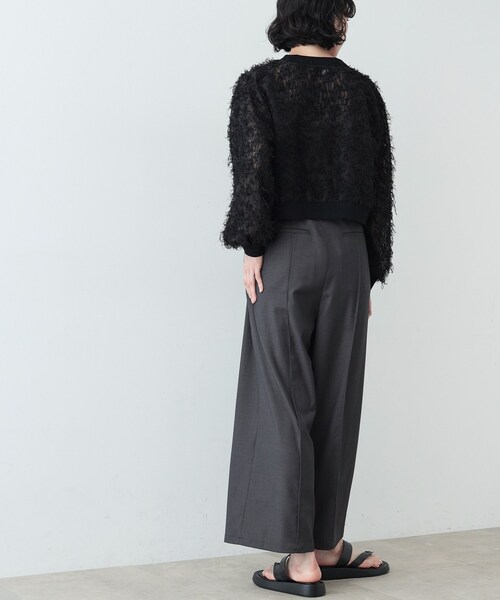 GALLEST（ギャレスト）の「◆シャギージャカードカーディガン（カーディガン/ボレロ・レディース・ブラック/ホワイト・38）」の11枚目の写真