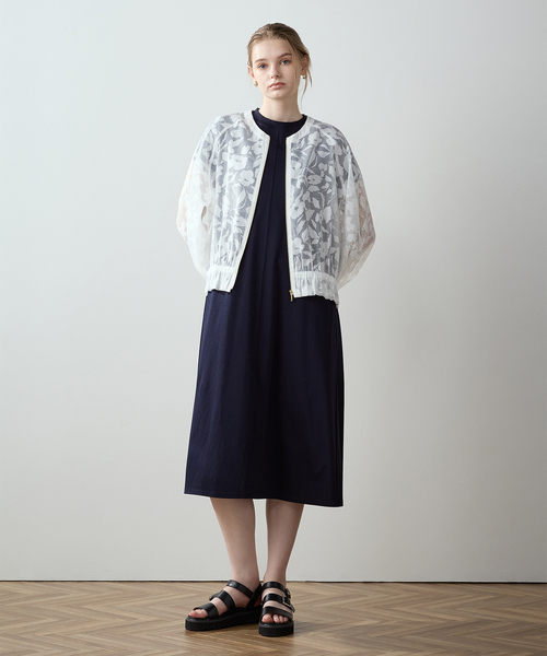 LE SOUK HOLIDAY(ルスークホリデー)の「【接触冷感】袖テープモックネックワンピース(ワンピース・レディース・ベージュ/ネイビー/パープル・M/L)」の13枚目の写真