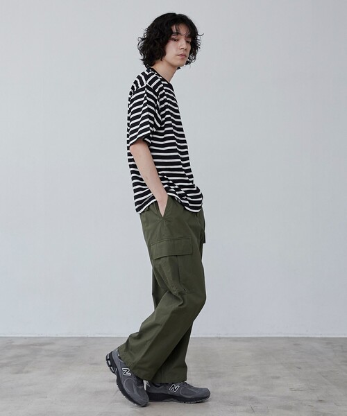 coen(コーエン)の「【WELLTECT】ボーダークルーネックTシャツ(Tシャツ/カットソー・メンズ・ブラック/ホワイト・S/M/L/XL)」の10枚目の写真
